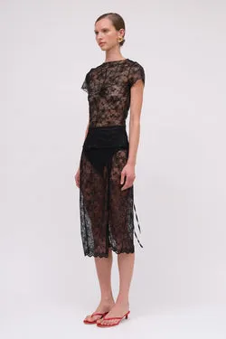 Beau Lace Wrap Midi Skirt