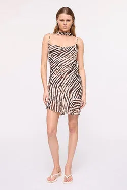 Gigi Zebra Scarf Mini Dress
