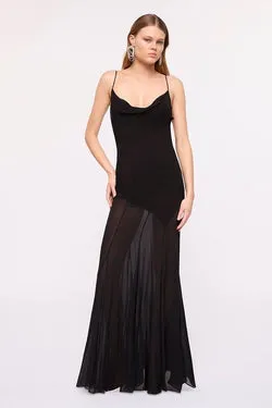 Gigi Flowy Maxi Dress – Black