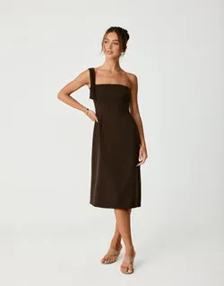 Sebel Midi Dress (Chocolate)