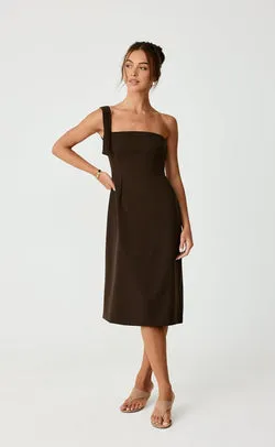 Sebel Midi Dress (Chocolate)