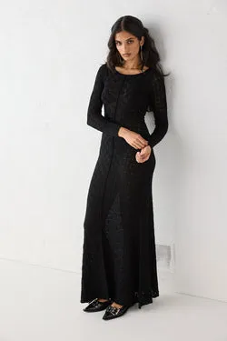 Zelda Knit Maxi Dress Black
