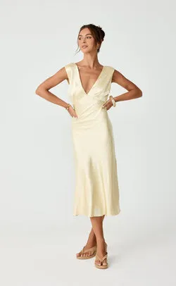Social Midi Dress (Lemon)