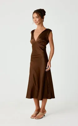 Social Midi Dress (Toffee)