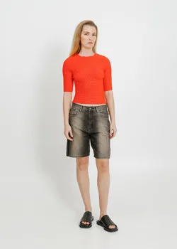 Carson Denim Short / Brown-Bone