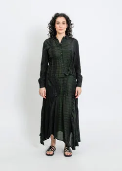 RAVEN SKIRT / BLACK-GREEN