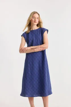 Lyra Dress - Midnight Grid
