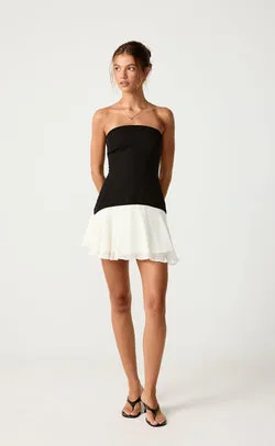 Stella Mini Dress (Black/Cream)