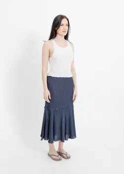 ARIA PLEAT SKIRT / NAVY
