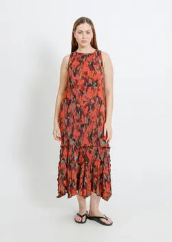 ADELINE PLEAT DRESS / PEONY PARADE