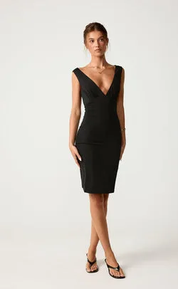 Susanna Midi Dress (Black)