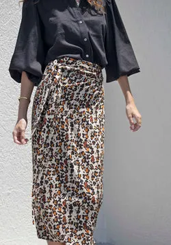 Untamed Wrap Midi Skirt