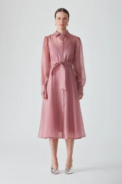 HIBA SHIRT DRESS-PINK SALT
