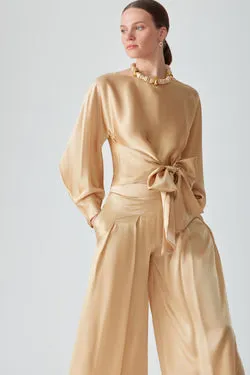 SUFIA WIDE LEG PANTS - SAFFRON