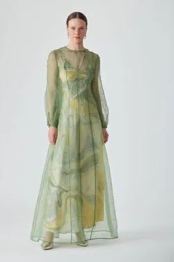 ZORA EMBELLISHED MAXI DRESS-FERN