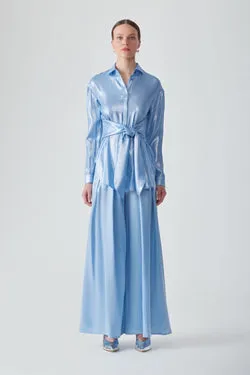 SUFIA WIDE-LEG PANT - RIVER