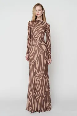 Sable Long Sleeve Flared Maxi Dress