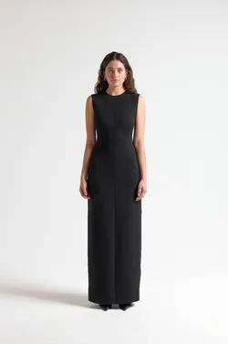 Column Dress - Black