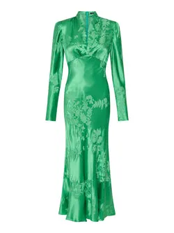 Selena V-Neck - Emerald Green (Size 8 & 10 Only)