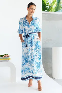 Serafina Dress - Blue - EXCLUSIVE