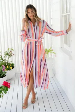 Sierra Seersucker Midi Dress - FINAL SALE