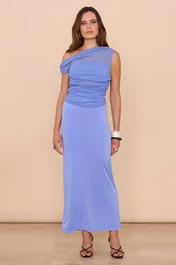 THEA MESH DRESS - CORNFLOWER