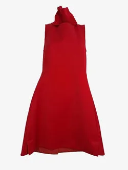 Sportmax Neck Cuff Ribbed Back Panel Midi Dress Size 10