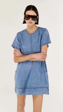 Chambray Lightweight Mini Dress