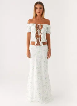 Star Girl Maxi Skirt - Vintage Ditsy Floral