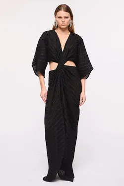 Stevie Cross Front Maxi Dress - Black