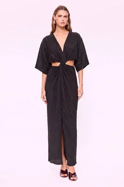 Stevie Cross Front Maxi Dress - Black