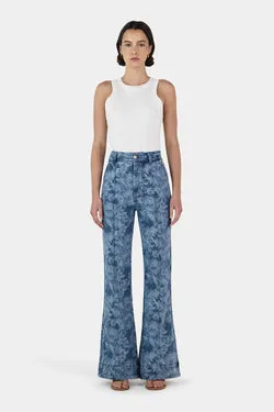 Sue Wide Leg Jean Indigo Paisley