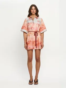 Sunset Shirt Mini Dress