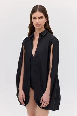 BLACK COTTON ABANDON SHIRT