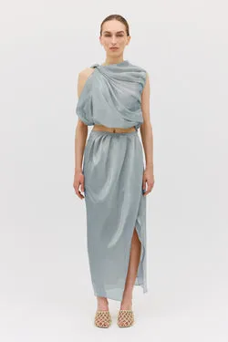 BLUE LIQUID ORGANZA DRIFT SKIRT