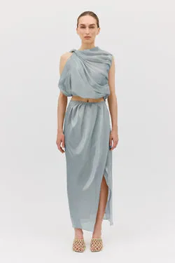 BLUE LIQUID ORGANZA DRIFT SKIRT