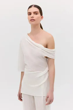 IVORY CRINKLE GALEA TOP