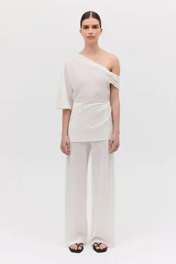 IVORY CRINKLE RAY PANT