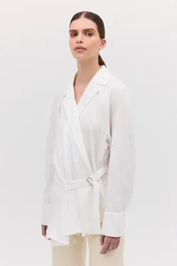 WHITE COTTON ISABELLA SHIRT