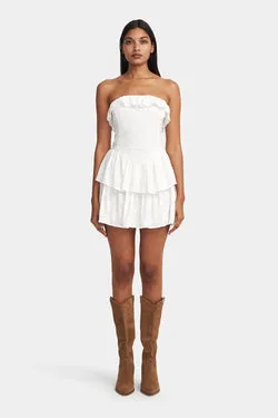 Tula Mini Dress Prairie White