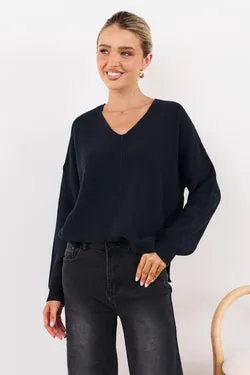 Tilly Cotton Knit - Navy - FINAL SALE
