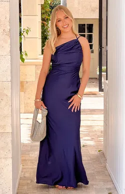 Tina Navy Formal Maxi Dress