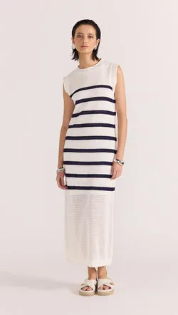 Veda Stripe Knit Midi Dress