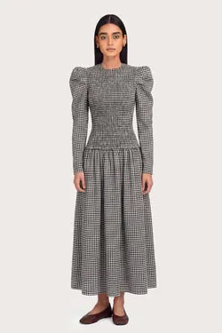 Clea Dress - Noir Gingham