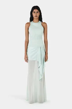 Vesper Silk Skirt Seafoam