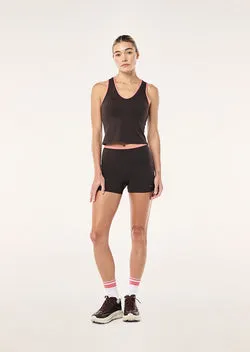 VITA 2.5" BIKE SHORT IN LICORICE & DUSTY PINK