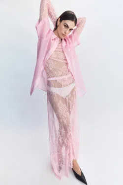 Veda Lace Skirt Pink