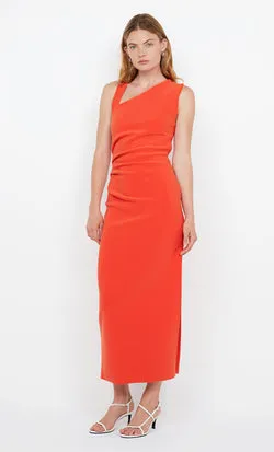 LETTY MIDI DRESS - FIRE RED