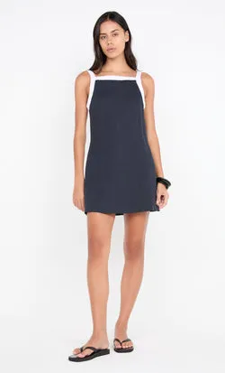 ELYCE MINI DRESS - INK/WHITE