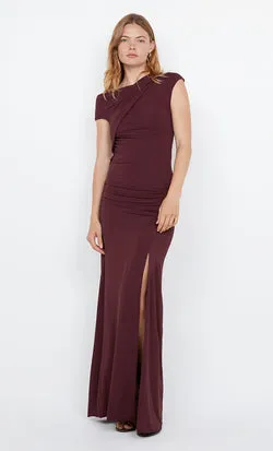 SONNIE ASYM MAXI DRESS - PLUM